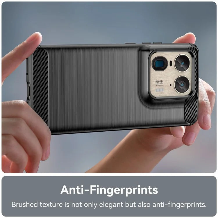For Motorola Edge 50 Ultra 5G / Moto X50 Ultra 5G Case TPU Phone Cover Carbon Fiber Texture