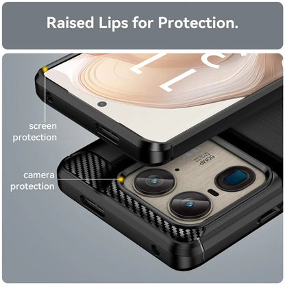 For Motorola Edge 50 Ultra 5G / Moto X50 Ultra 5G Case TPU Phone Cover Carbon Fiber Texture