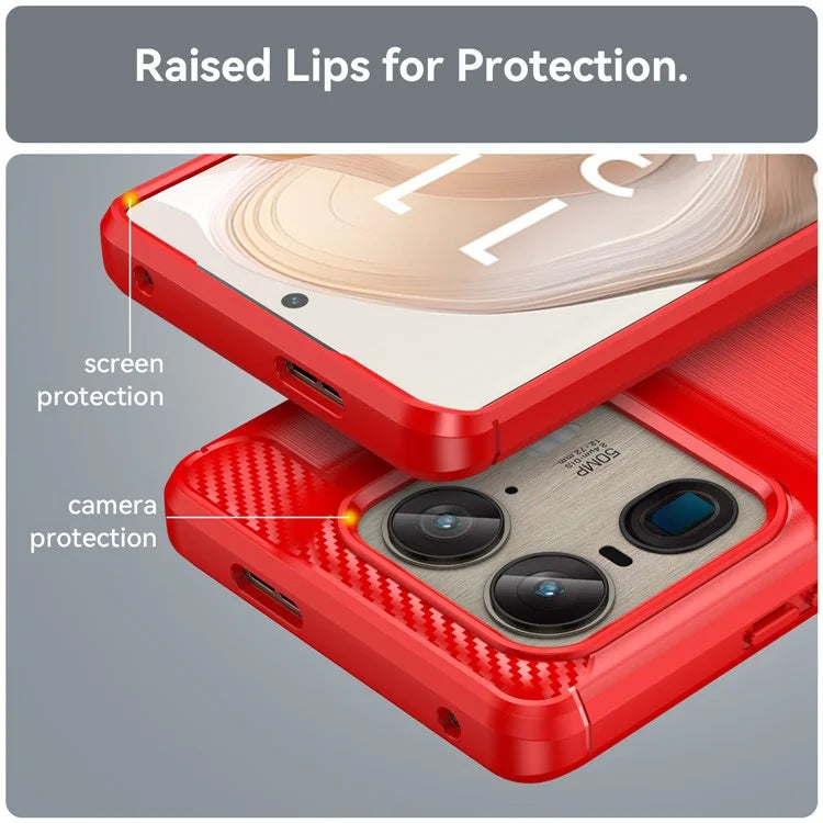 For Motorola Edge 50 Ultra 5G / Moto X50 Ultra 5G Case TPU Phone Cover Carbon Fiber Texture