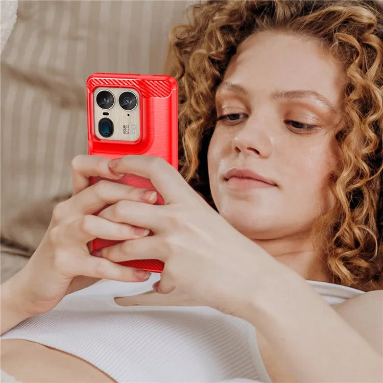 For Motorola Edge 50 Ultra 5G / Moto X50 Ultra 5G Case TPU Phone Cover Carbon Fiber Texture