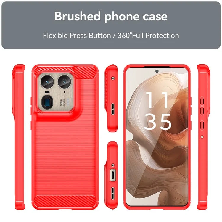 For Motorola Edge 50 Ultra 5G / Moto X50 Ultra 5G Case TPU Phone Cover Carbon Fiber Texture
