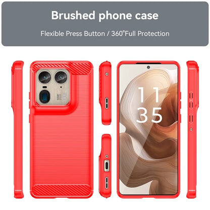 For Motorola Edge 50 Ultra 5G / Moto X50 Ultra 5G Case TPU Phone Cover Carbon Fiber Texture