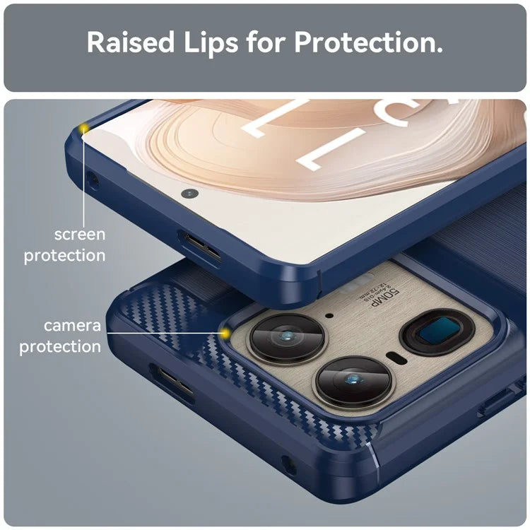 For Motorola Edge 50 Ultra 5G / Moto X50 Ultra 5G Case TPU Phone Cover Carbon Fiber Texture