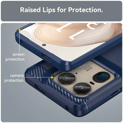For Motorola Edge 50 Ultra 5G / Moto X50 Ultra 5G Case TPU Phone Cover Carbon Fiber Texture