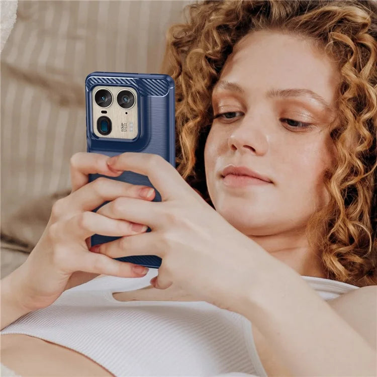 For Motorola Edge 50 Ultra 5G / Moto X50 Ultra 5G Case TPU Phone Cover Carbon Fiber Texture