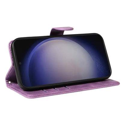 For Samsung Galaxy S24 Case T-Shaped Lines Wallet Stand Leather Phone Cover