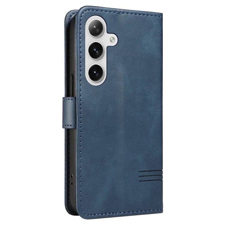 For Samsung Galaxy S24 Case T-Shaped Lines Wallet Stand Leather Phone Cover