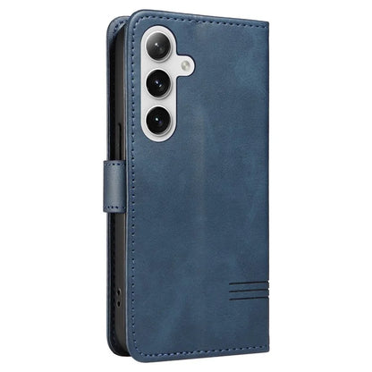 For Samsung Galaxy S24 Case T-Shaped Lines Wallet Stand Leather Phone Cover
