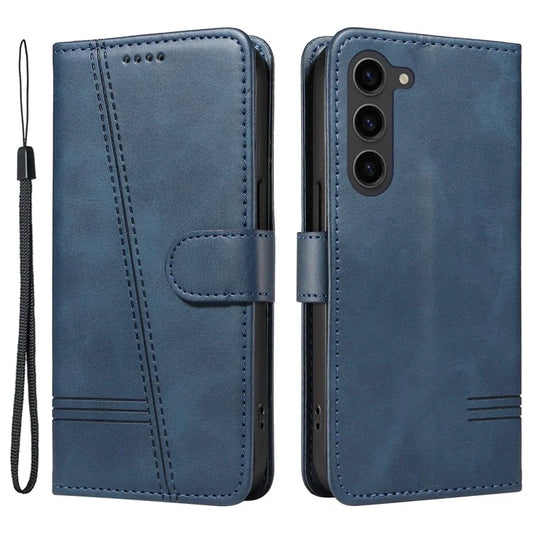 For Samsung Galaxy S23+ Case T-Shaped Lines PU Leather Wallet Phone Cover
