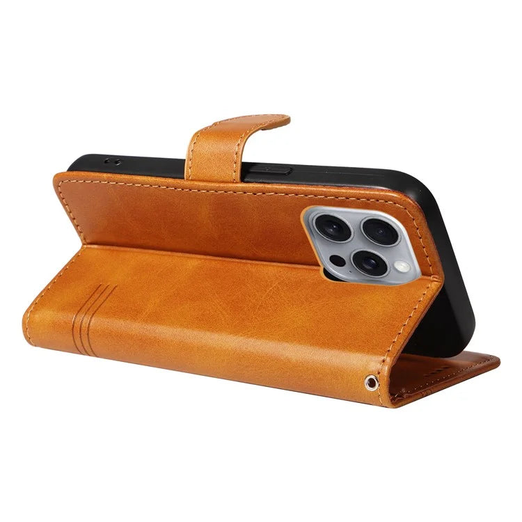 For iPhone 16 Pro Max Case Magnetic Clasp Leather Phone Cover