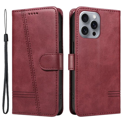 For iPhone 16 Pro Max Case Magnetic Clasp Leather Phone Cover