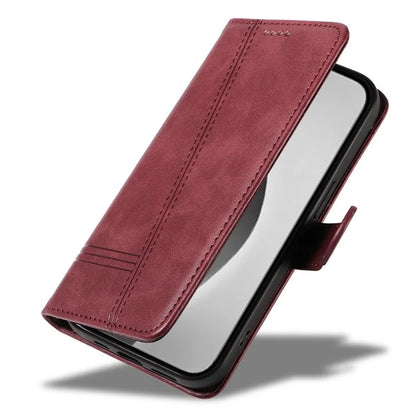 For iPhone 16 Pro Max Case Magnetic Clasp Leather Phone Cover