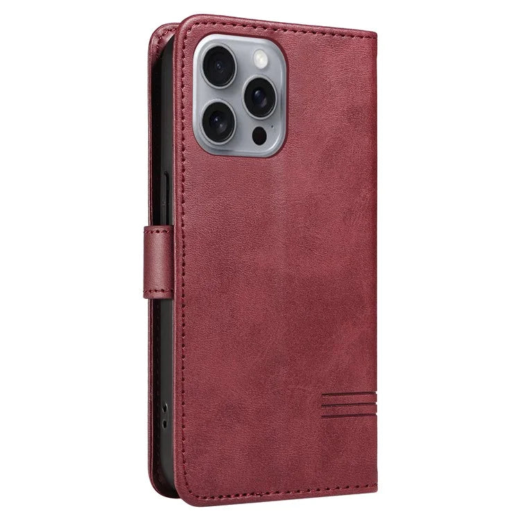For iPhone 16 Pro Max Case Magnetic Clasp Leather Phone Cover