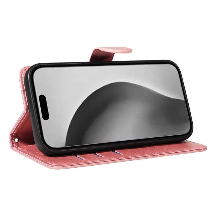 For iPhone 16 Pro Max Case Magnetic Clasp Leather Phone Cover
