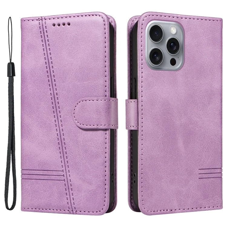 For iPhone 16 Pro Max Case Magnetic Clasp Leather Phone Cover