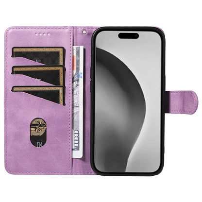 For iPhone 16 Pro Max Case Magnetic Clasp Leather Phone Cover