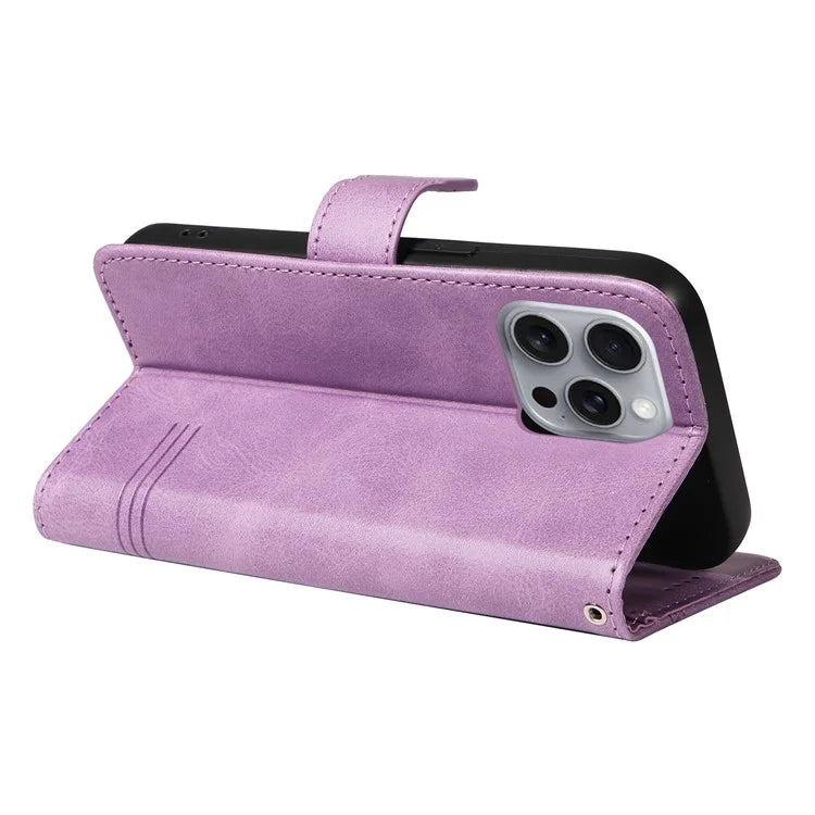 For iPhone 16 Pro Max Case Magnetic Clasp Leather Phone Cover