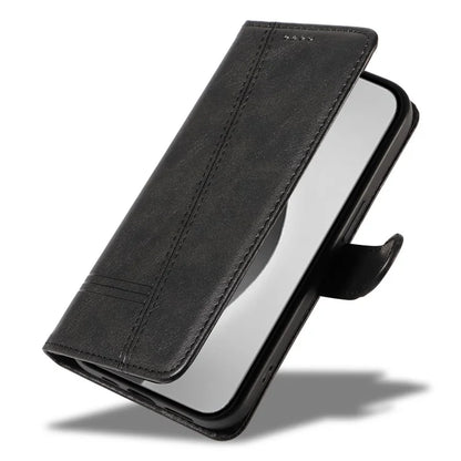 For iPhone 16 Pro Max Case Magnetic Clasp Leather Phone Cover