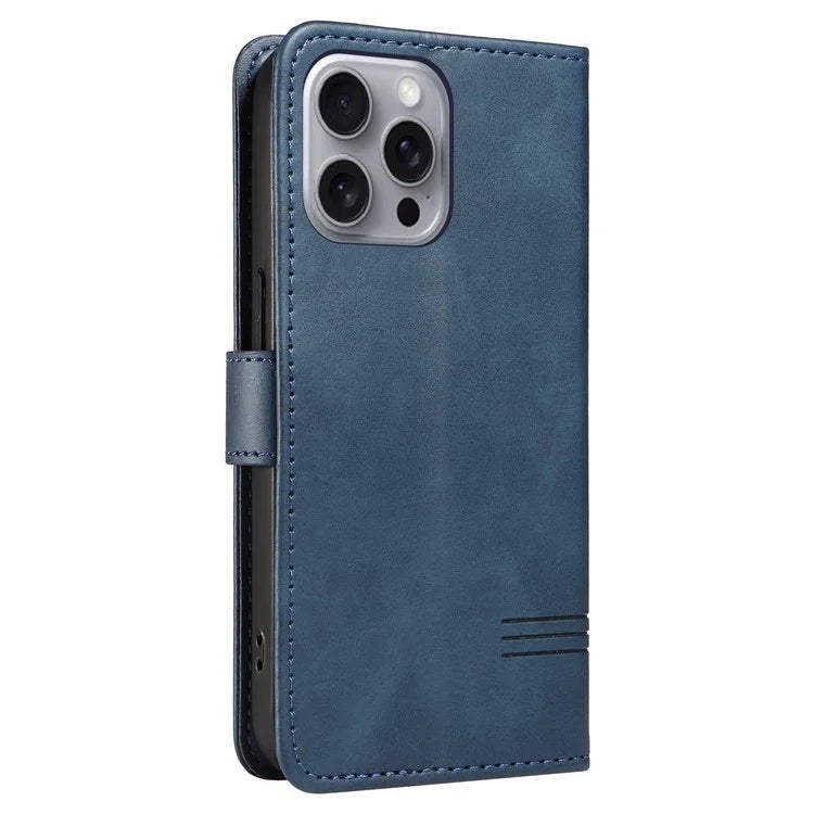 For iPhone 16 Pro Max Case Magnetic Clasp Leather Phone Cover