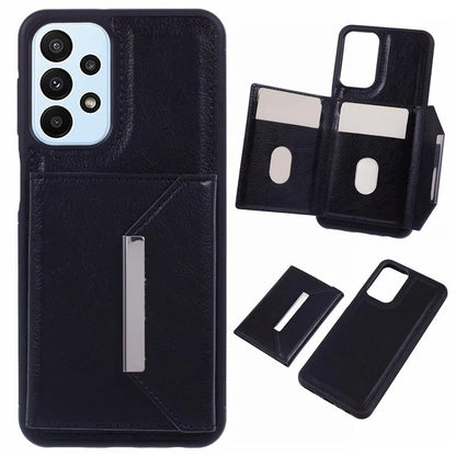 For Samsung Galaxy A33 5G Case Kickstand TPU+PU Phone Cover with Card Holder