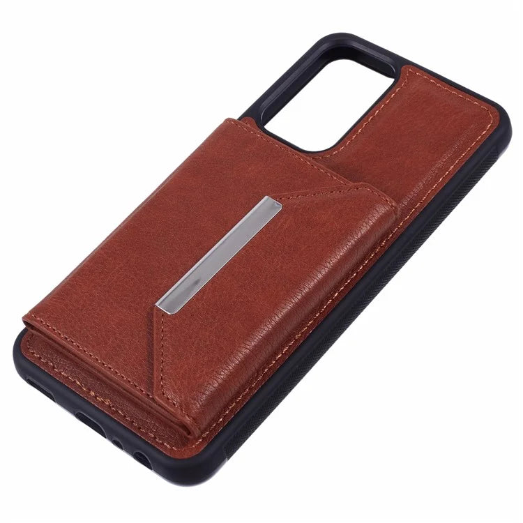 For Samsung Galaxy A33 5G Case Kickstand TPU+PU Phone Cover with Card Holder