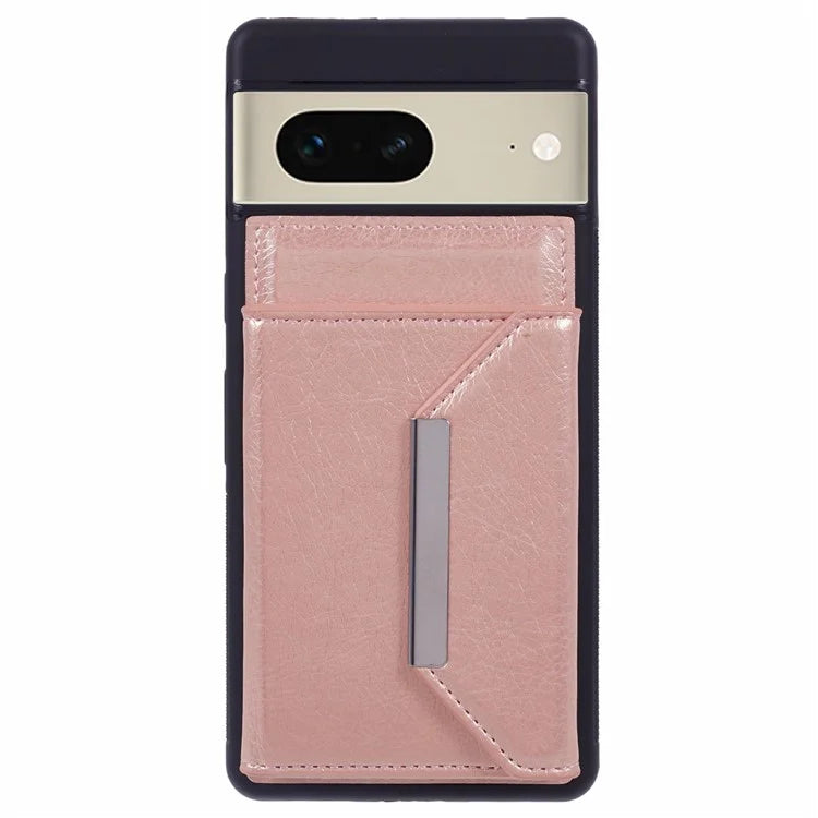 For Google Pixel 7 5G Case Shockproof Kickstand Phone Cover with Card Bag