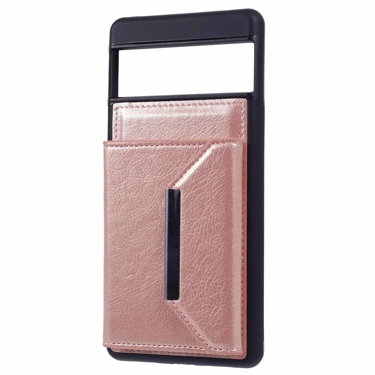 For Google Pixel 7 5G Case Shockproof Kickstand Phone Cover with Card Bag