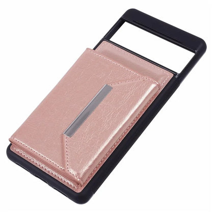 For Google Pixel 7 5G Case Shockproof Kickstand Phone Cover with Card Bag
