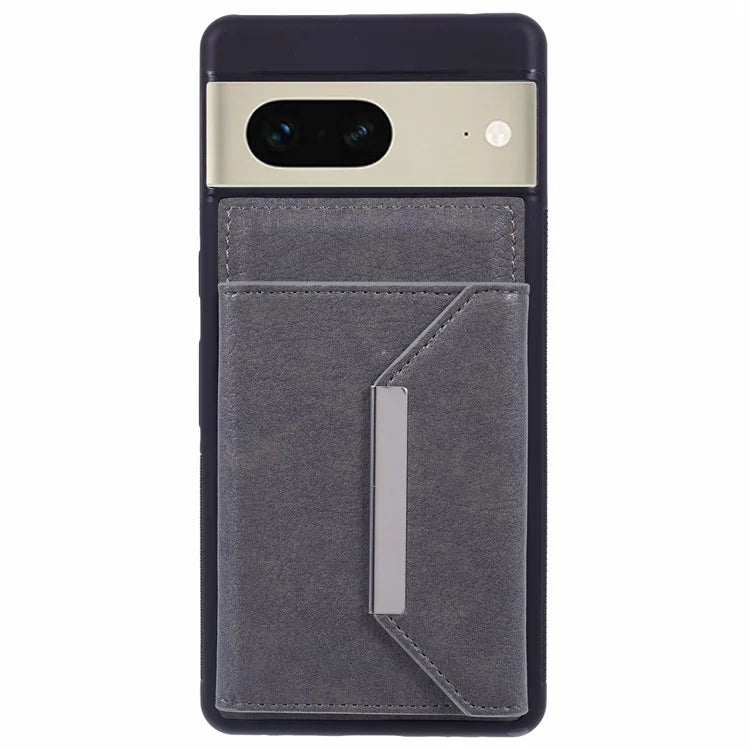 For Google Pixel 7 5G Case Shockproof Kickstand Phone Cover with Card Bag
