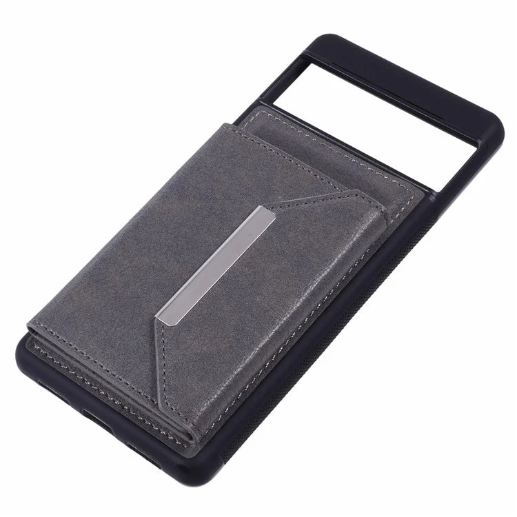 For Google Pixel 7 5G Case Shockproof Kickstand Phone Cover with Card Bag
