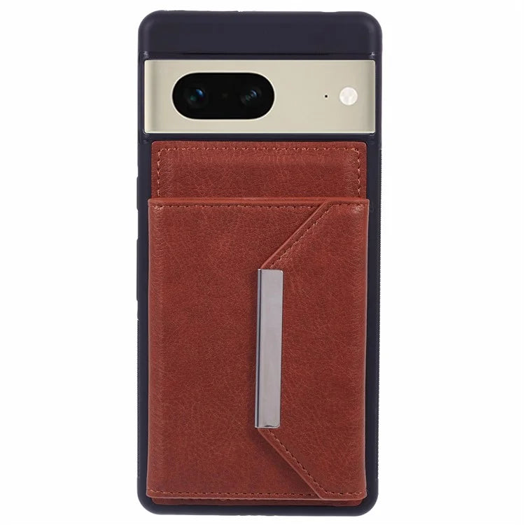 For Google Pixel 7 5G Case Shockproof Kickstand Phone Cover with Card Bag