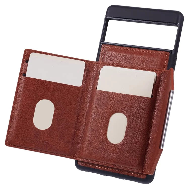 For Google Pixel 7 5G Case Shockproof Kickstand Phone Cover with Card Bag