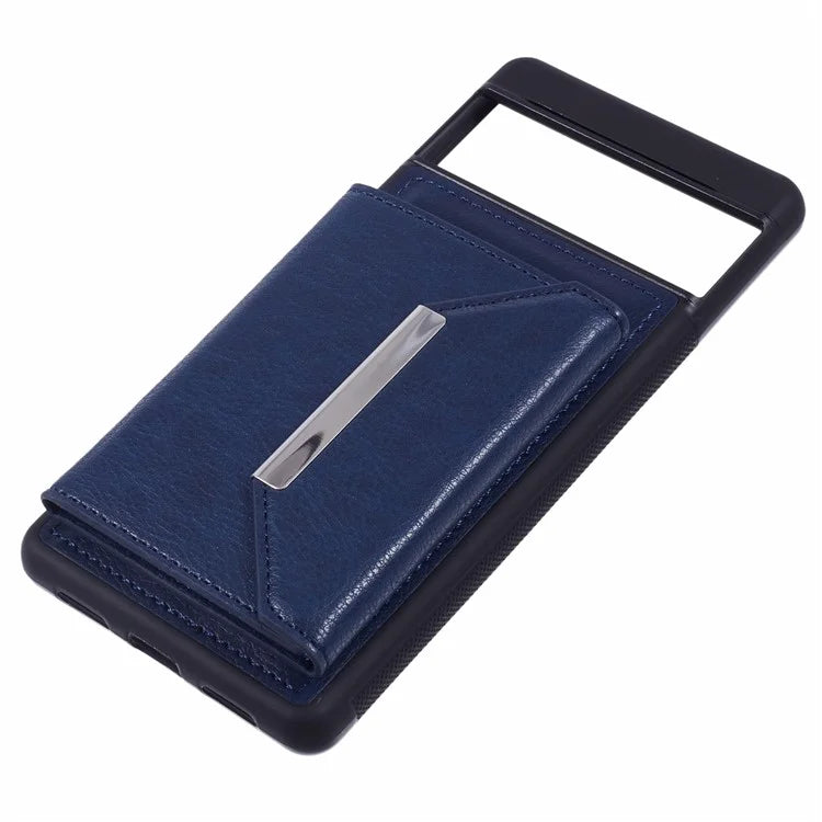 For Google Pixel 7 5G Case Shockproof Kickstand Phone Cover with Card Bag