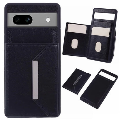 For Google Pixel 7a Case Card Bag Kickstand TPU+PU Phone Cover