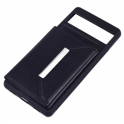 For Google Pixel 7a Case Card Bag Kickstand TPU+PU Phone Cover