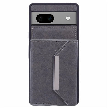 For Google Pixel 7a Case Card Bag Kickstand TPU+PU Phone Cover