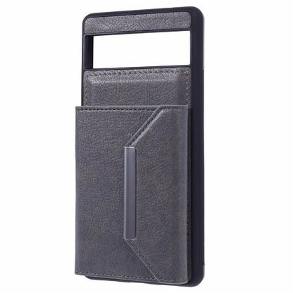 For Google Pixel 7a Case Card Bag Kickstand TPU+PU Phone Cover