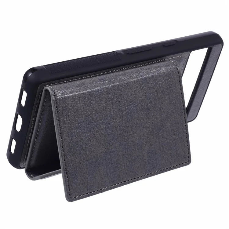 For Google Pixel 7a Case Card Bag Kickstand TPU+PU Phone Cover
