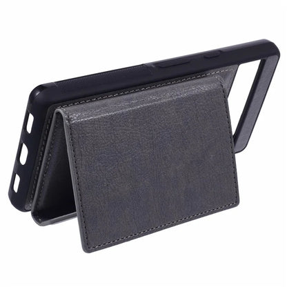 For Google Pixel 7a Case Card Bag Kickstand TPU+PU Phone Cover