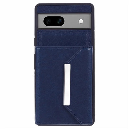 For Google Pixel 7a Case Card Bag Kickstand TPU+PU Phone Cover