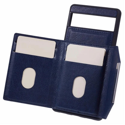 For Google Pixel 7a Case Card Bag Kickstand TPU+PU Phone Cover