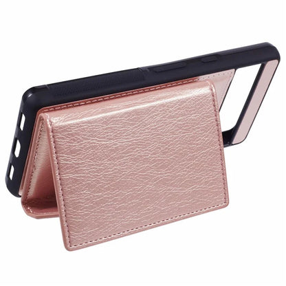 For Google Pixel 7a Case Card Bag Kickstand TPU+PU Phone Cover