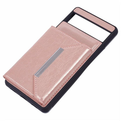 For Google Pixel 7a Case Card Bag Kickstand TPU+PU Phone Cover