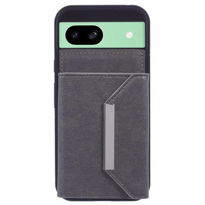 For Google Pixel 8a Case Card Bag Kickstand TPU+PU Phone Cover