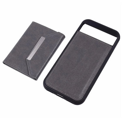 For Google Pixel 8a Case Card Bag Kickstand TPU+PU Phone Cover
