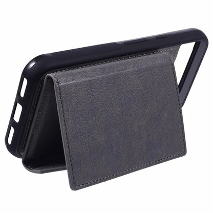 For Google Pixel 8a Case Card Bag Kickstand TPU+PU Phone Cover