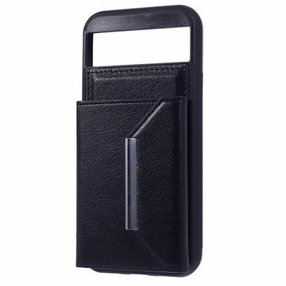 For Google Pixel 8a Case Card Bag Kickstand TPU+PU Phone Cover