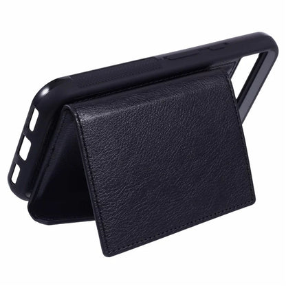 For Google Pixel 8a Case Card Bag Kickstand TPU+PU Phone Cover