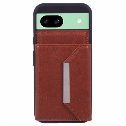 For Google Pixel 8a Case Card Bag Kickstand TPU+PU Phone Cover