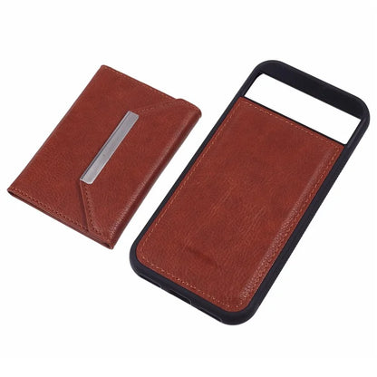 For Google Pixel 8a Case Card Bag Kickstand TPU+PU Phone Cover